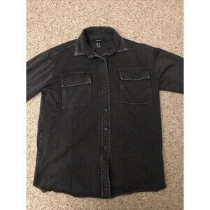 Forever 21 Men's Medium Long Sleeve Button Down Shirt - Grey
